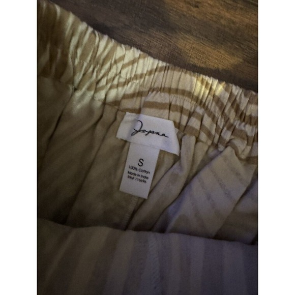 Japan Women’s Brown Beige Zebra Striped Skort Small 100% Cotton NEW - Picture 4 of 6